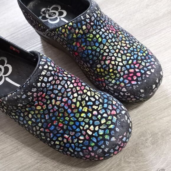 Sanita Women's Clog Multi-colored Stained Glass Print size 39/8 US - Picture 11 of 15